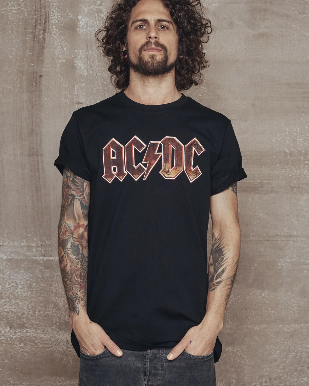Urban Classics AC/DC Voltage t-paita - Musta Clearance