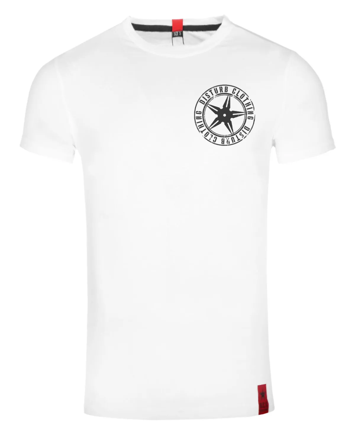 Disturb Clothing Black star chest t-paita - Valkoinen Best