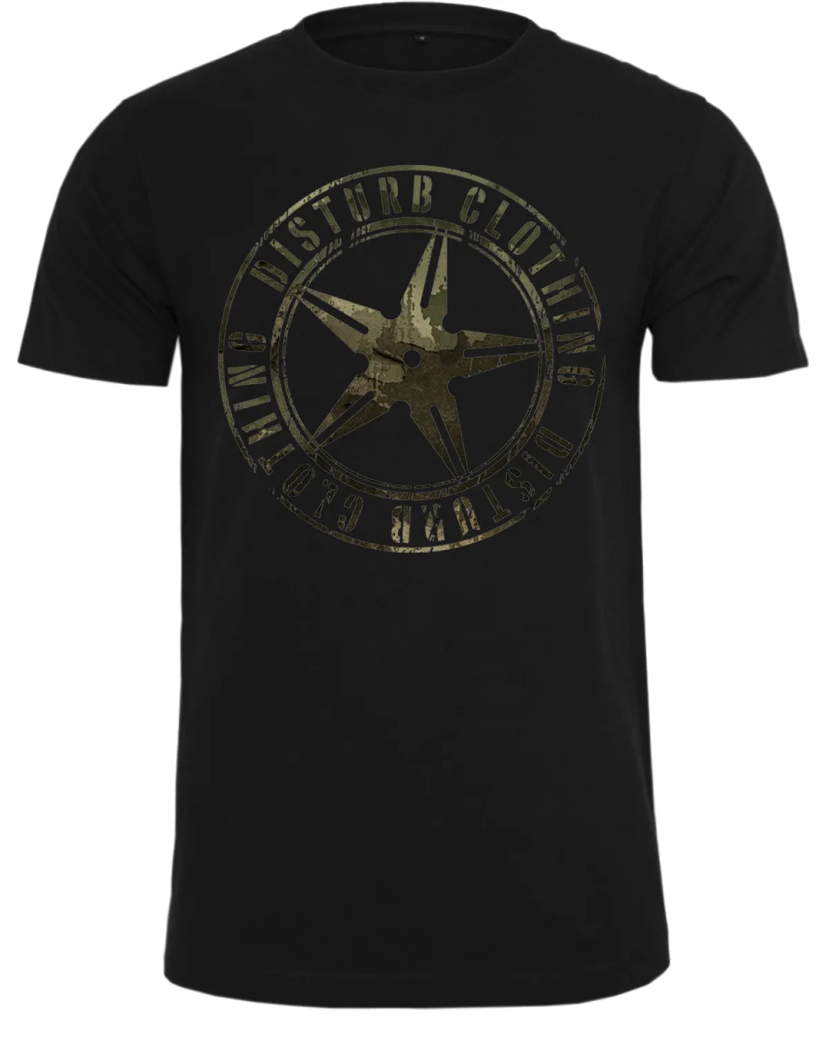 Disturb Clothing Camo star t-paita - Musta Clearance