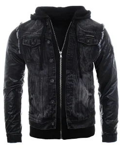 Cipo & Baxx C-1290 Dewei farkkutakki - Musta Denim tumma New