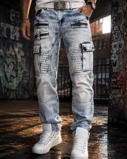 Cipo & Baxx CD798 Xenos reisitaskufarkut - Vaaleansininen Denim vaalea Outlet