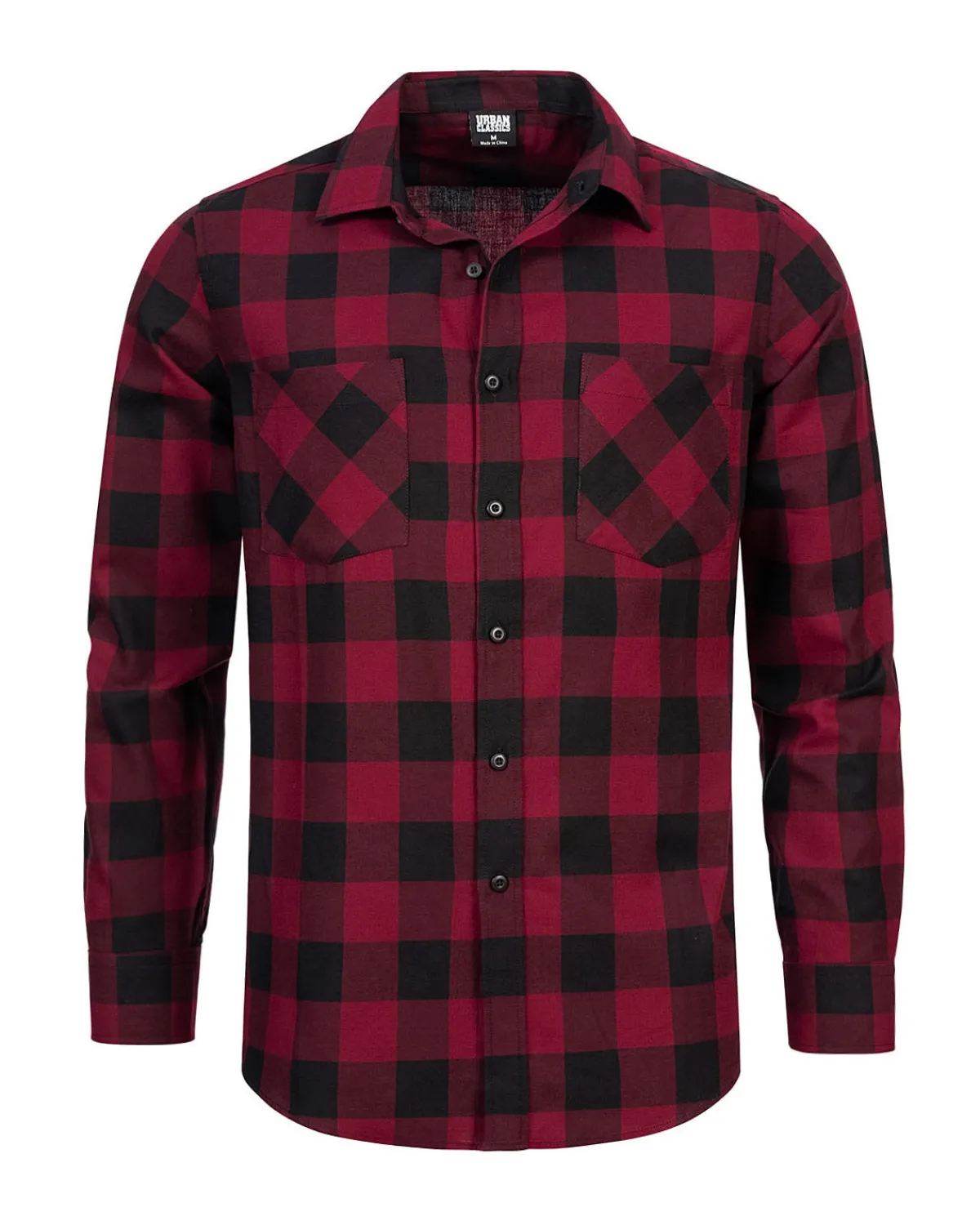 Urban Classics Checked ruutupaita - Musta/Burgundi Hot