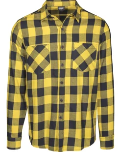 Urban Classics Checked ruutupaita - Musta/ Keltainen Discount