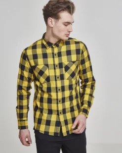 Urban Classics Checked ruutupaita - Musta/ Keltainen Discount
