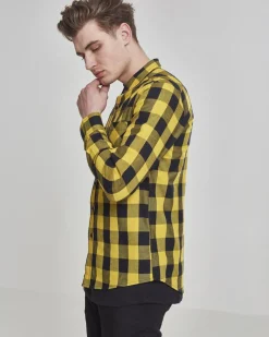 Urban Classics Checked ruutupaita - Musta/ Keltainen Discount