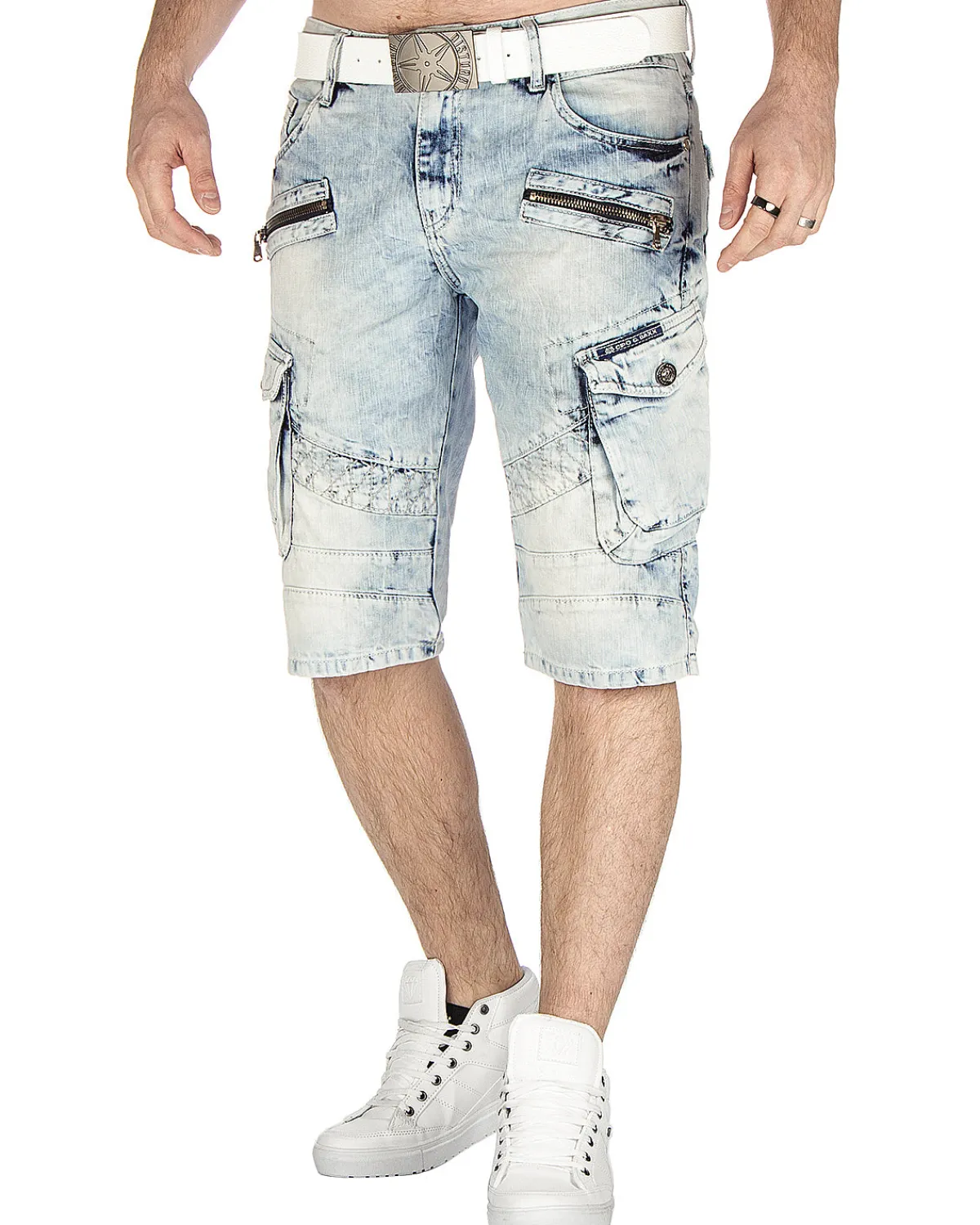Cipo & Baxx CK196 Adam farkkushortsit - Vaaleansininen Sale