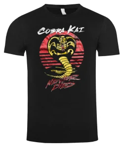 Print Shirt Cobra Kai Never Dies t-paita - Musta Best