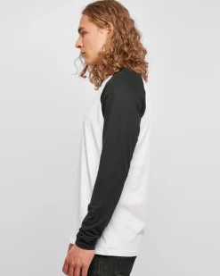 Disturb Clothing Contrast raglan pitkähihainen - Valkoinen/Musta Hot