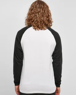 Disturb Clothing Contrast raglan pitkähihainen - Valkoinen/Musta Hot