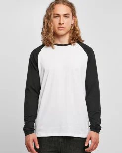 Disturb Clothing Contrast raglan pitkähihainen - Valkoinen/Musta Hot