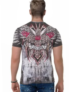 Cipo & Baxx CT746 Wing Cross t-paita - Harmaa Outlet