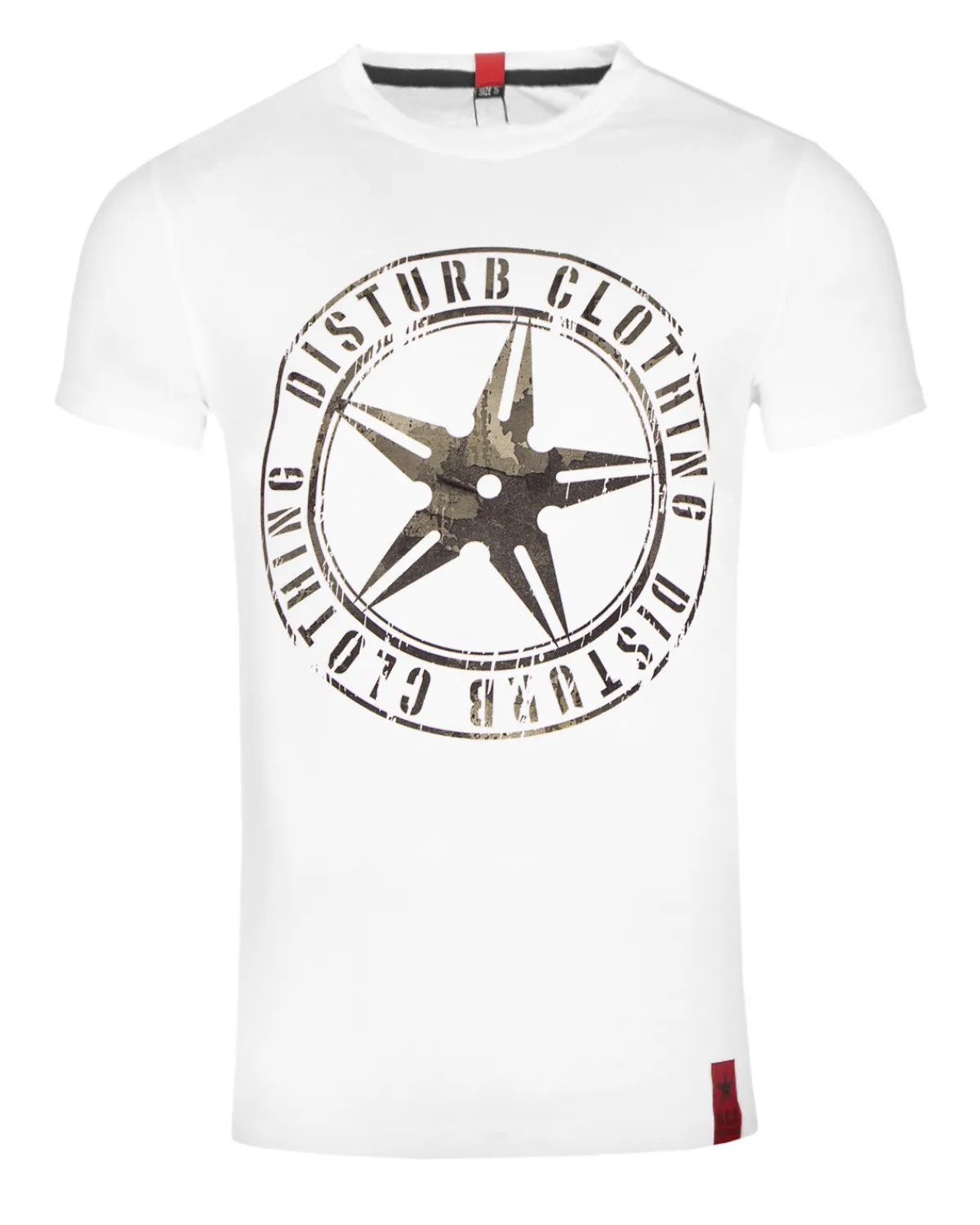 Disturb Clothing DCC camo star t-paita - Valkoinen Online