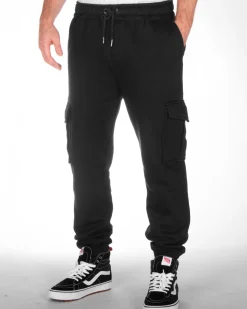Disturb Clothing Disturb cargo collegehousut - Musta Sale