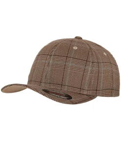 FLEXFIT Glen Check lippis - /Khaki Ruskea Clearance