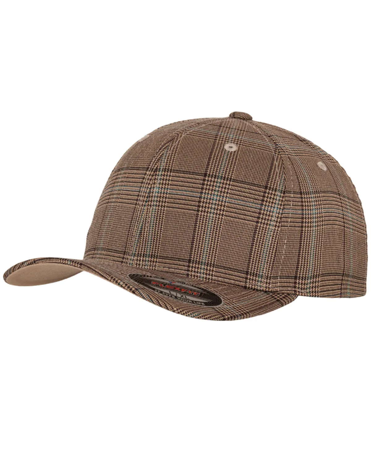 FLEXFIT Glen Check lippis - /Khaki Ruskea Clearance