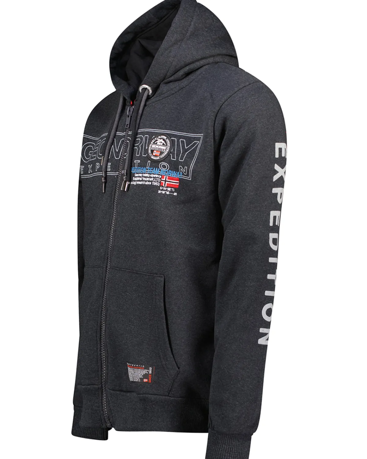 Geographical Norway Galette vetoketjuhuppari - Tummanharmaa New
