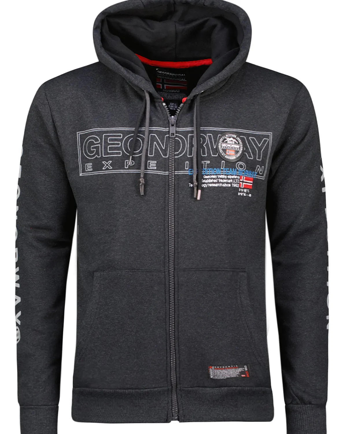 Geographical Norway Galette vetoketjuhuppari - Tummanharmaa New