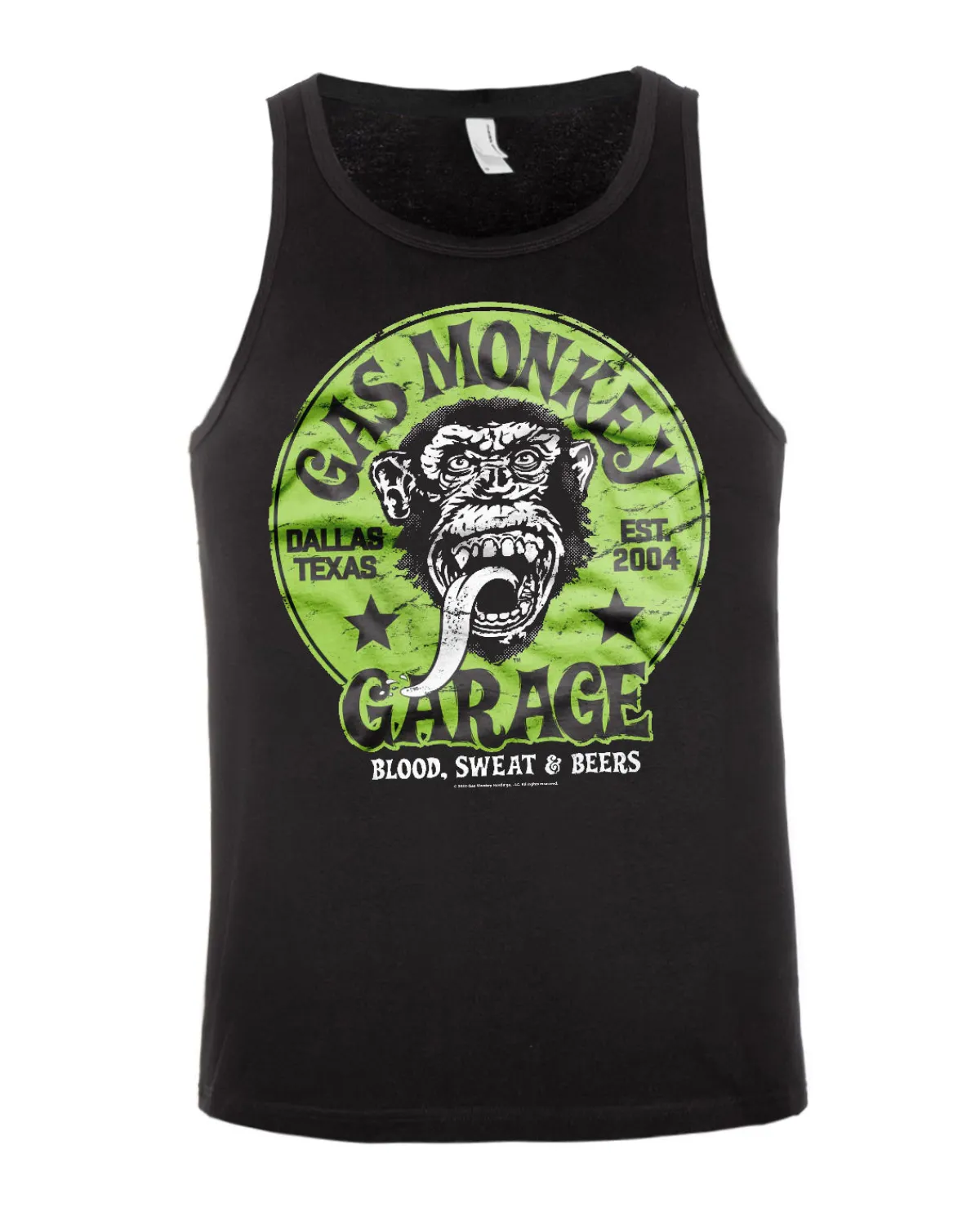 Print Shirt Gas monkey hihaton - Musta/Vihreä Hot