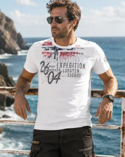 Geographical Norway Jelegant t-paita - Valkoinen Clearance