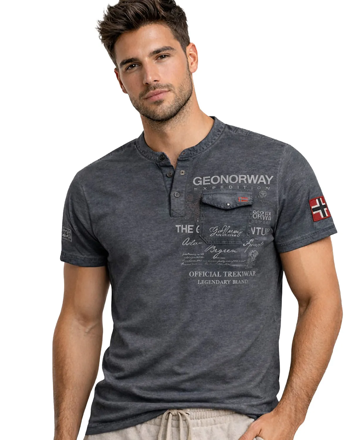 Geographical Norway Jeony t-paita - Tummanharmaa Outlet