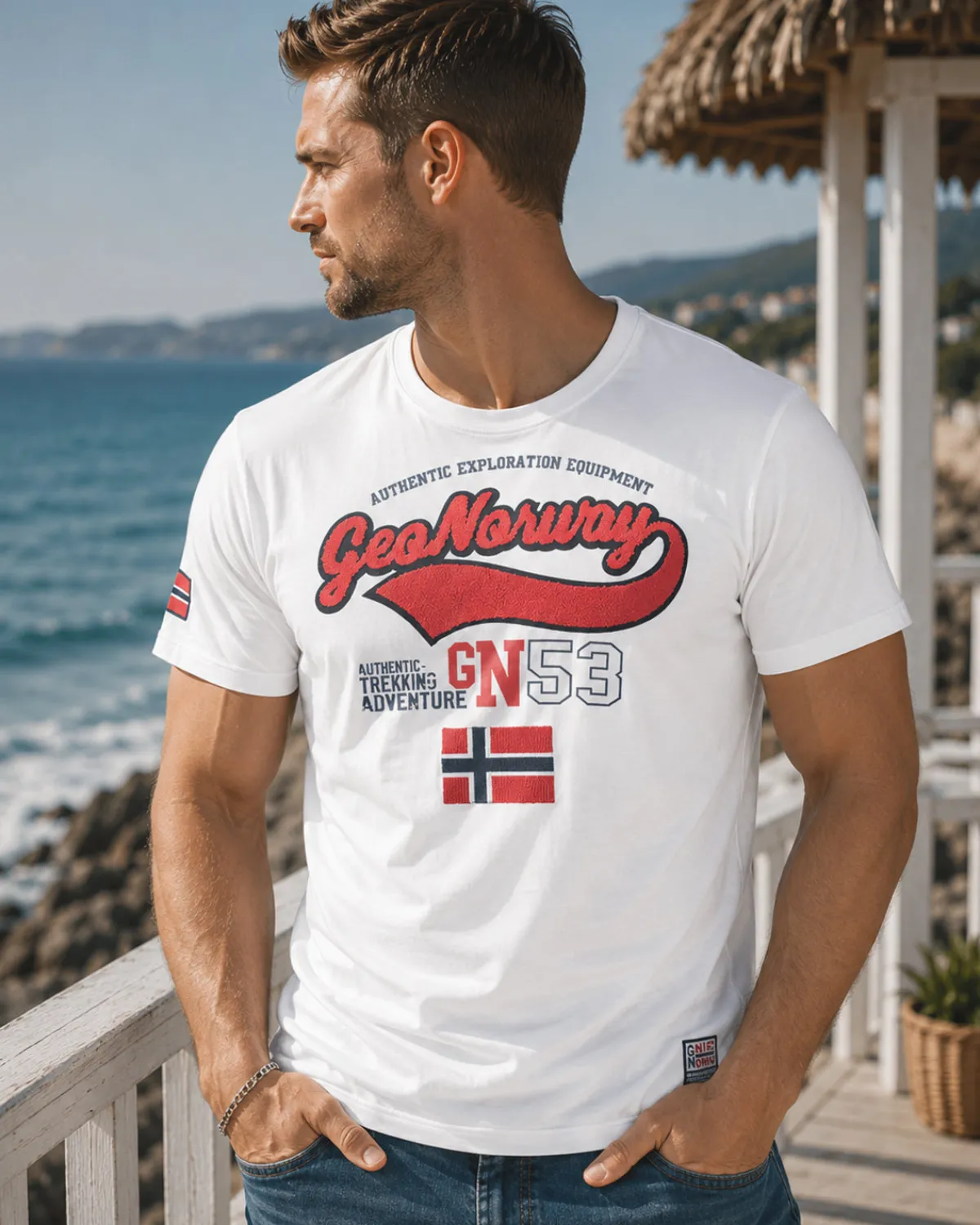 Geographical Norway Jurbank t-paita - Valkoinen Outlet