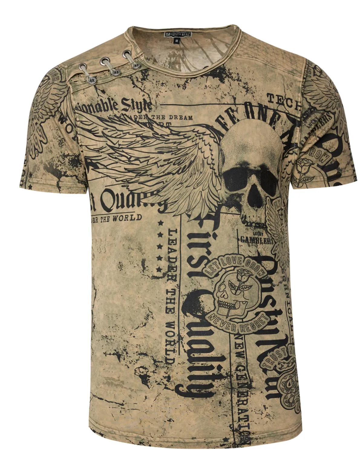 Rusty Neal Leader t-paita - Khaki Ruskea Hot