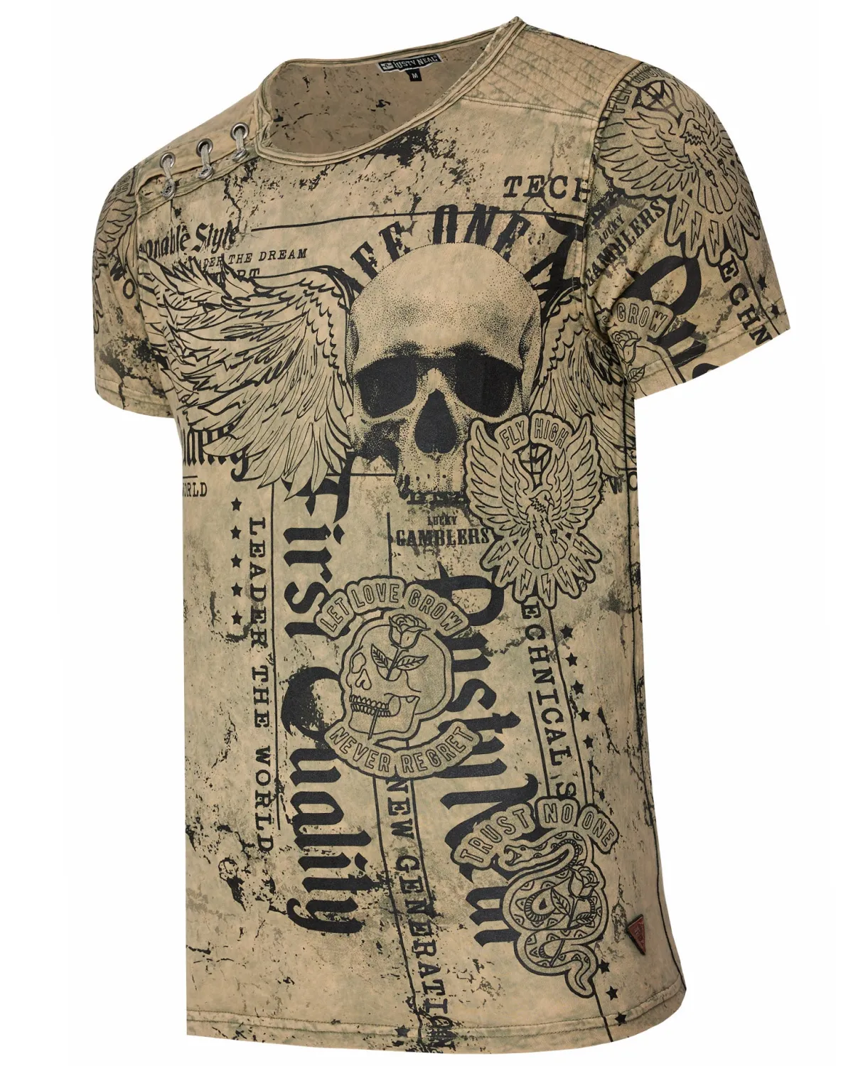 Rusty Neal Leader t-paita - Khaki Ruskea Hot