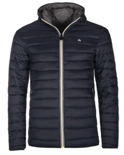MZ72 Brand Lixir käännettävä kevyttoppatakki - Sininen/ Harmaa Sale