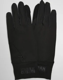 Urban Classics Logo cuff performance hanskat - Musta Discount