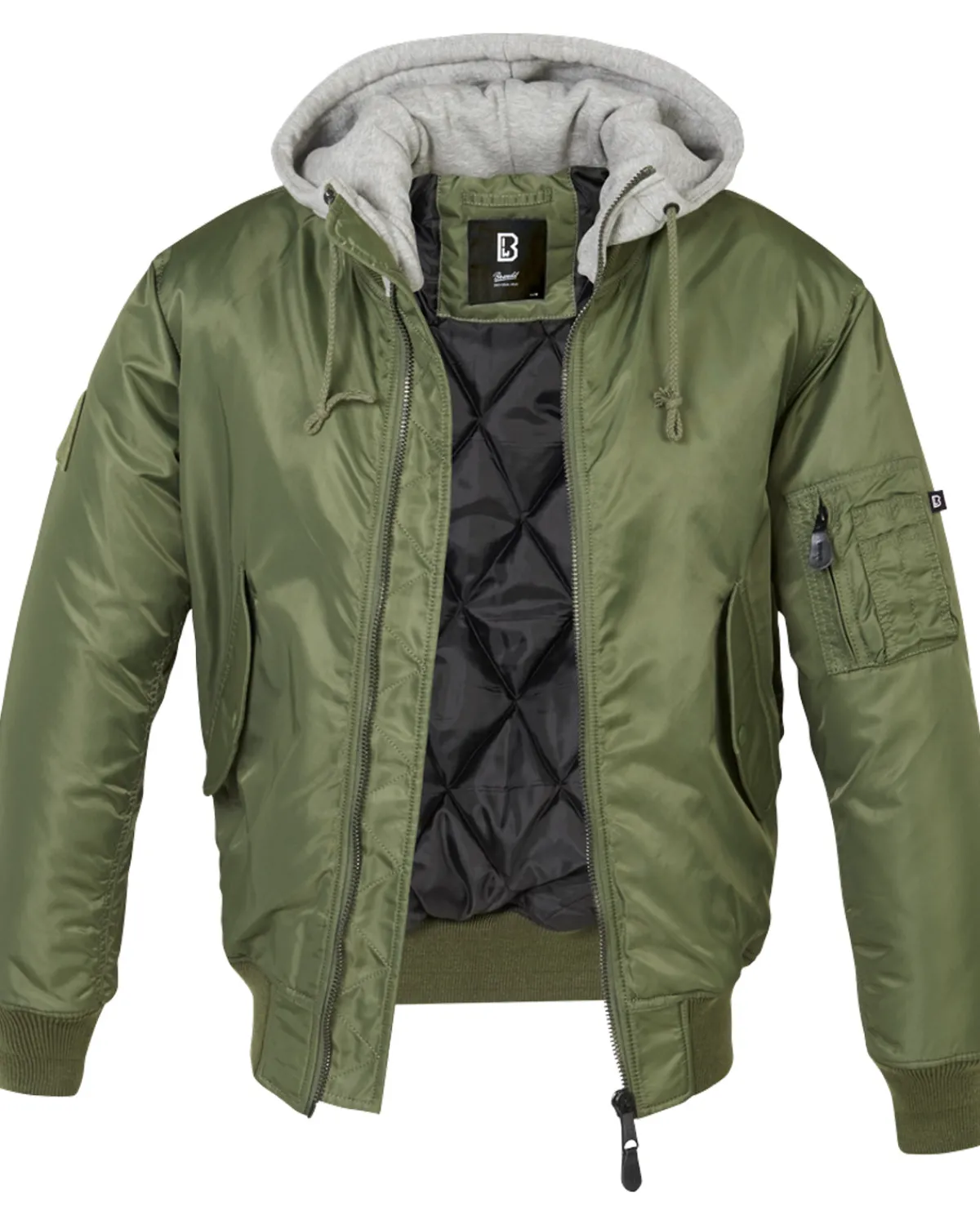 Brandit MA1 hooded bombertakki - Vihreä Sale