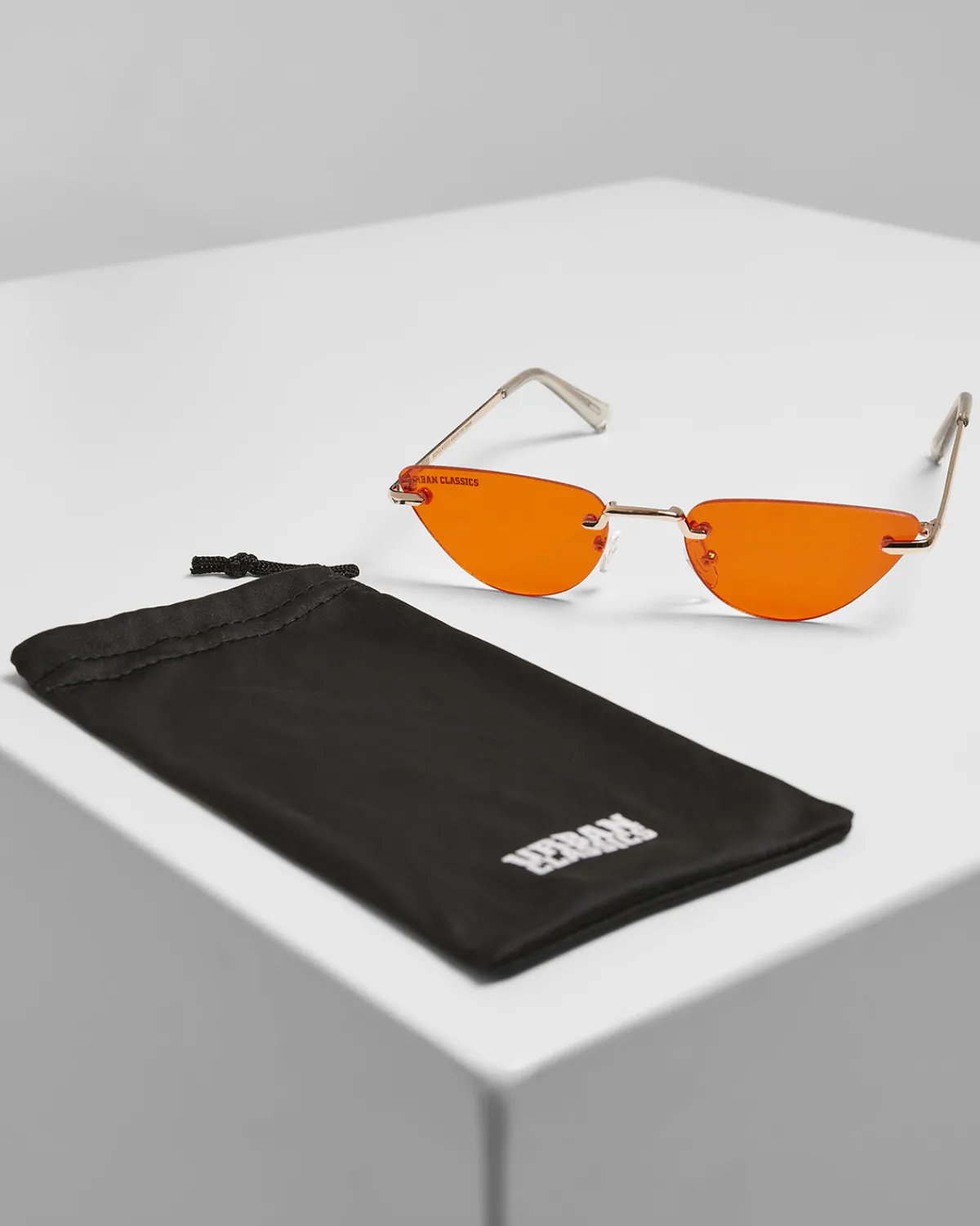 Urban Classics Manhattan 2-pack aurinkolasit - Musta/Oranssi Clearance