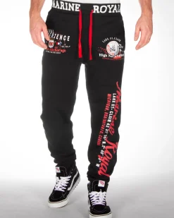 Disturb Clothing Marine royal collegehousut - /Punainen Musta Clearance