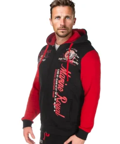 Disturb Clothing Marine royal vetoketjuhuppari - /Punainen Musta New