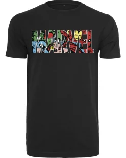 Urban Classics Marvel logo t-paita - Musta Discount
