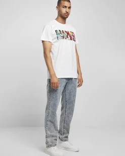 Urban Classics Marvel logo t-paita - Valkoinen Sale