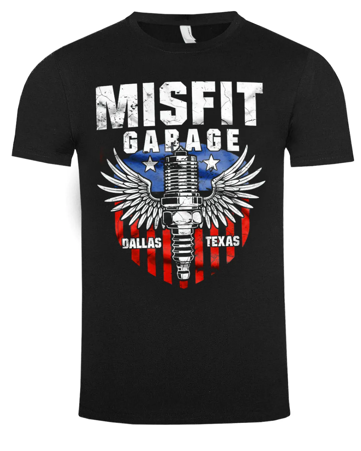 Print Shirt Misfit Garage t-paita - Musta Hot
