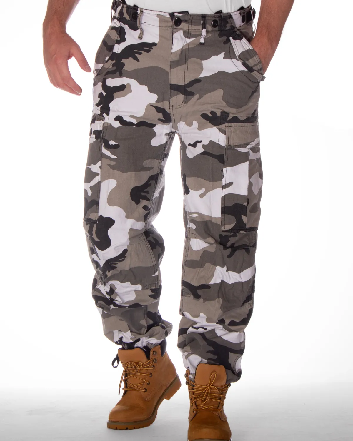 Brandit M-65 Vintage reisitaskuhousut - Valkoinen camo Sale