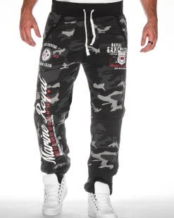 Disturb Clothing Naval collegehousut - Camo/Valkoinen Musta Discount