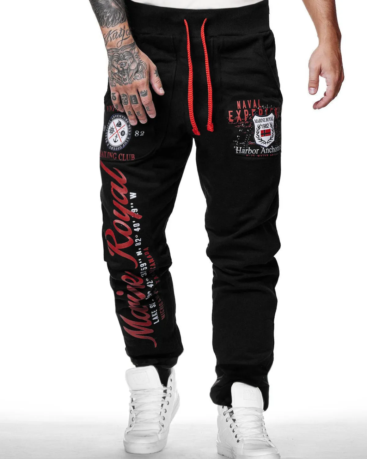 Disturb Clothing Naval collegehousut - /Punainen Musta Outlet