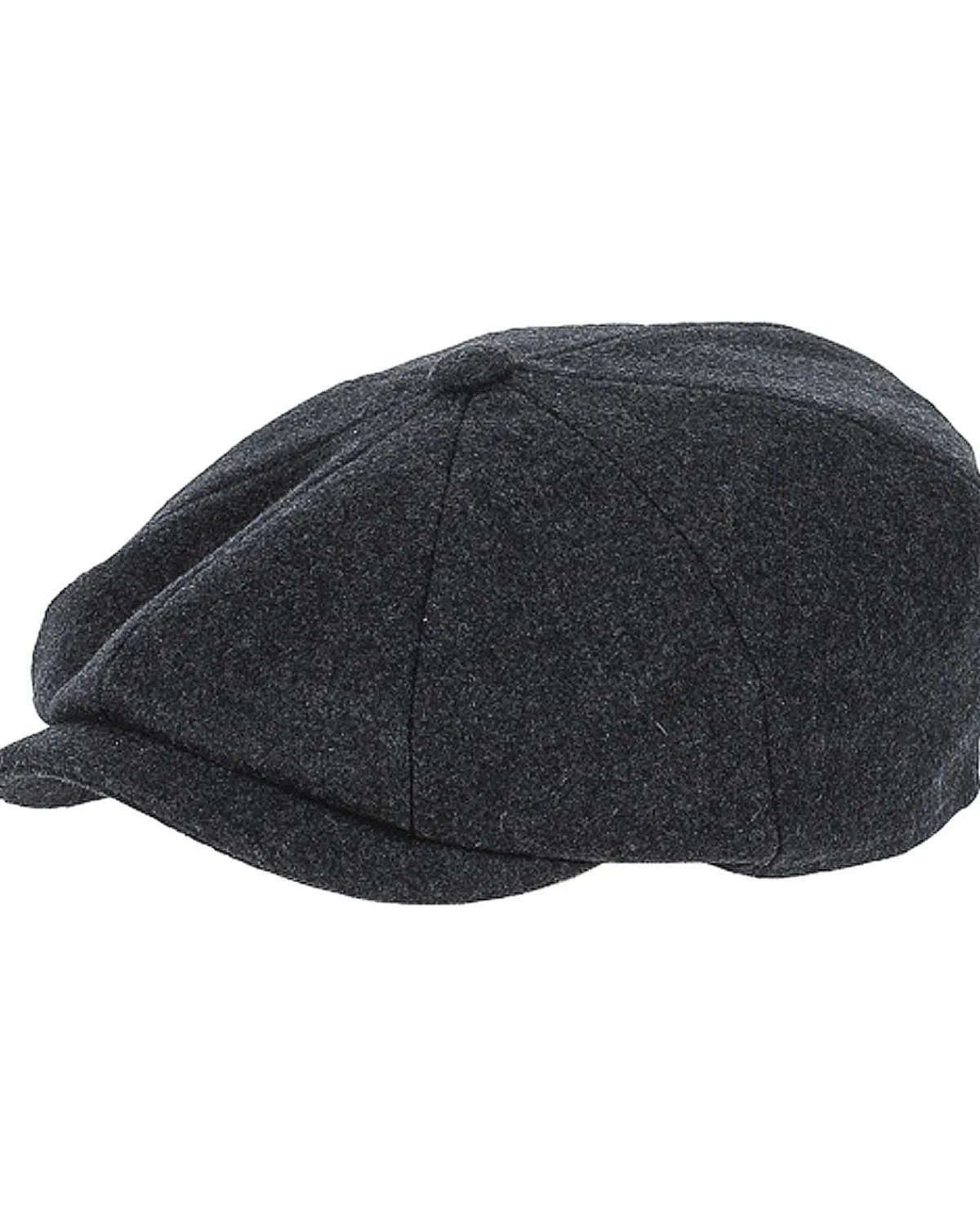 Salon Newsboy wool blend flat cap - Tummanharmaa Hot