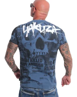 Yakuza Ink Newsflash t-paita - Sininen Clearance