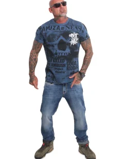 Yakuza Ink Newsflash t-paita - Sininen Clearance