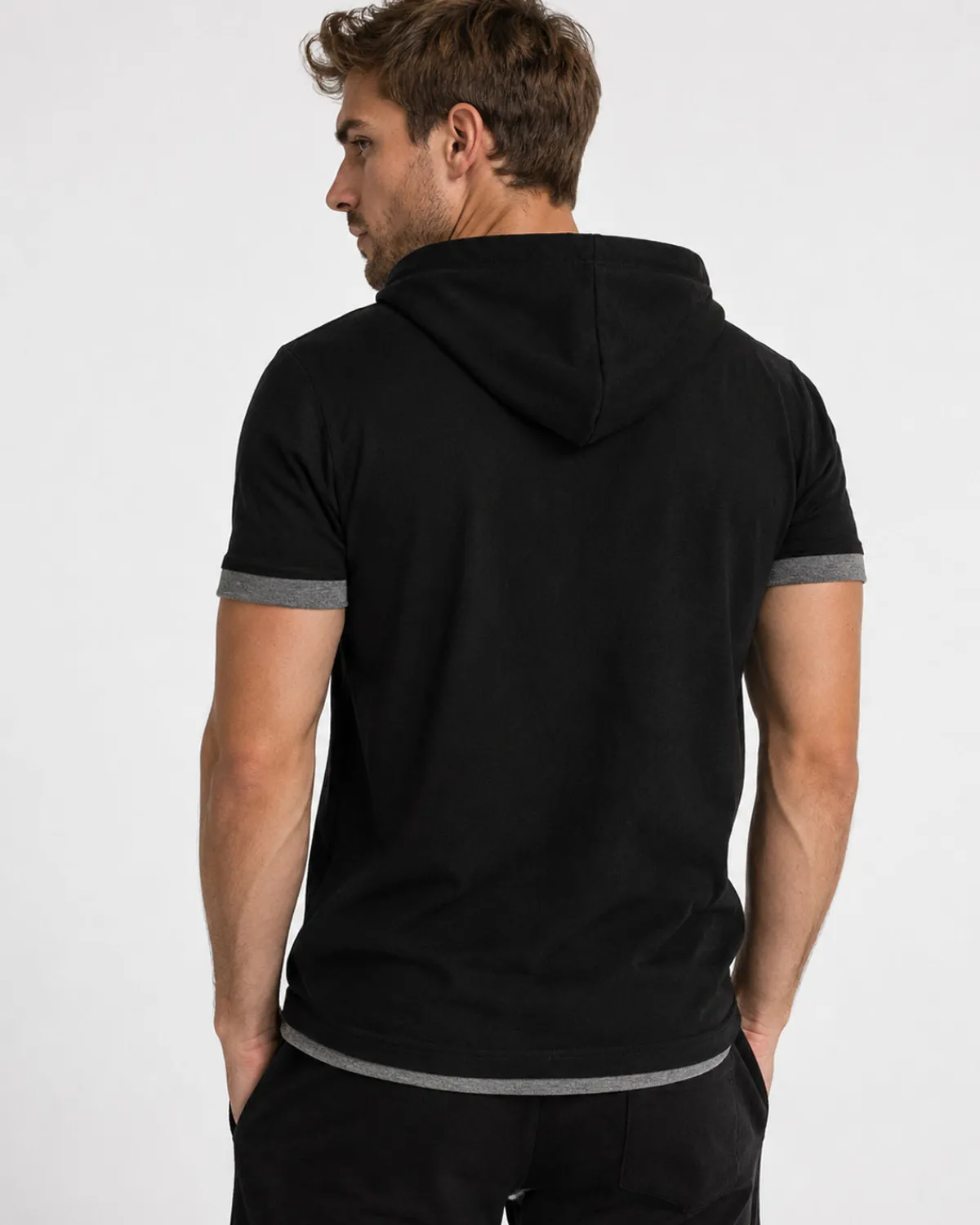 Disturb Clothing Nordic Hoodie t-paita - Musta/Harmaa Hot