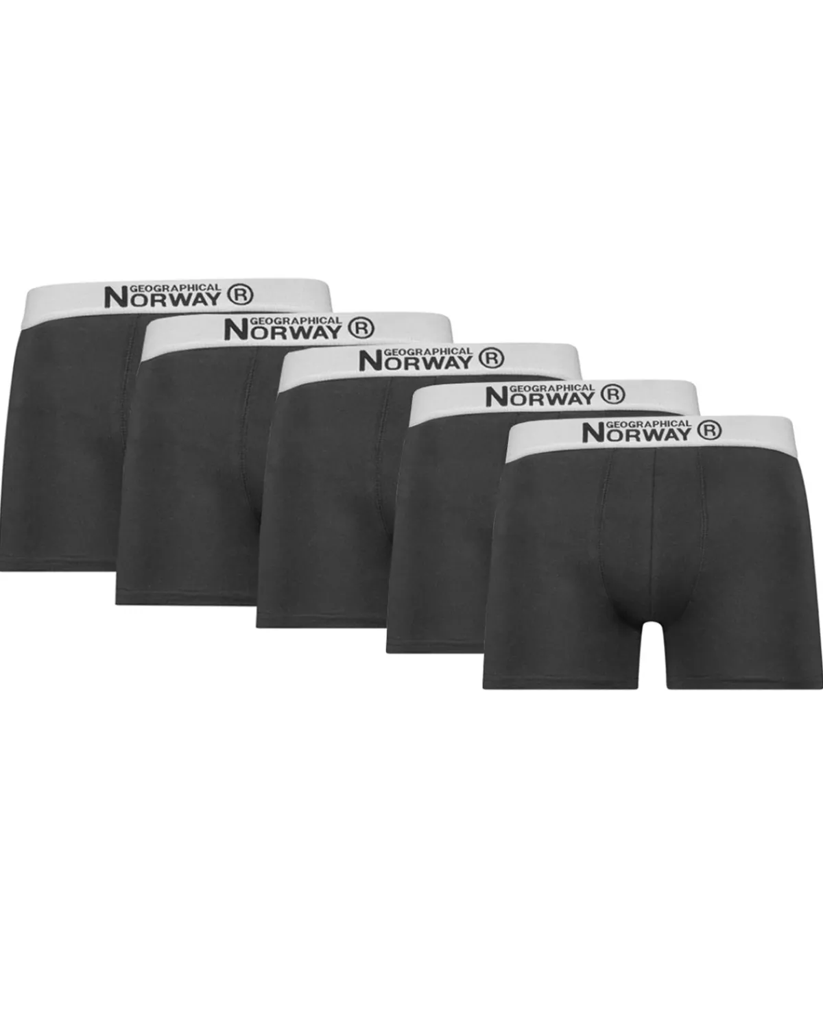 Geographical Norway Obabe bokserit 5-pack - Musta Best