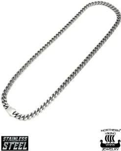 Northern Viking Jewelry Panssariketju 10mm kaulakoru - Teräs New