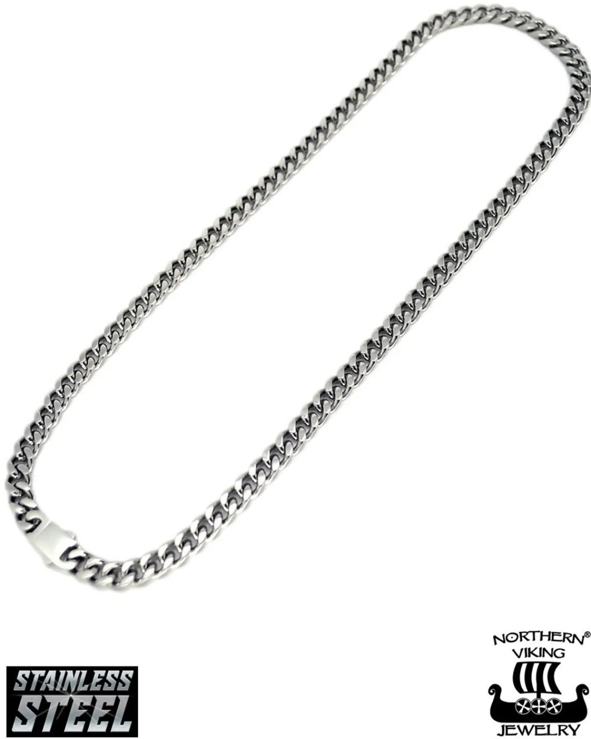 Northern Viking Jewelry Panssariketju 12mm kaulakoru - Teräs Online