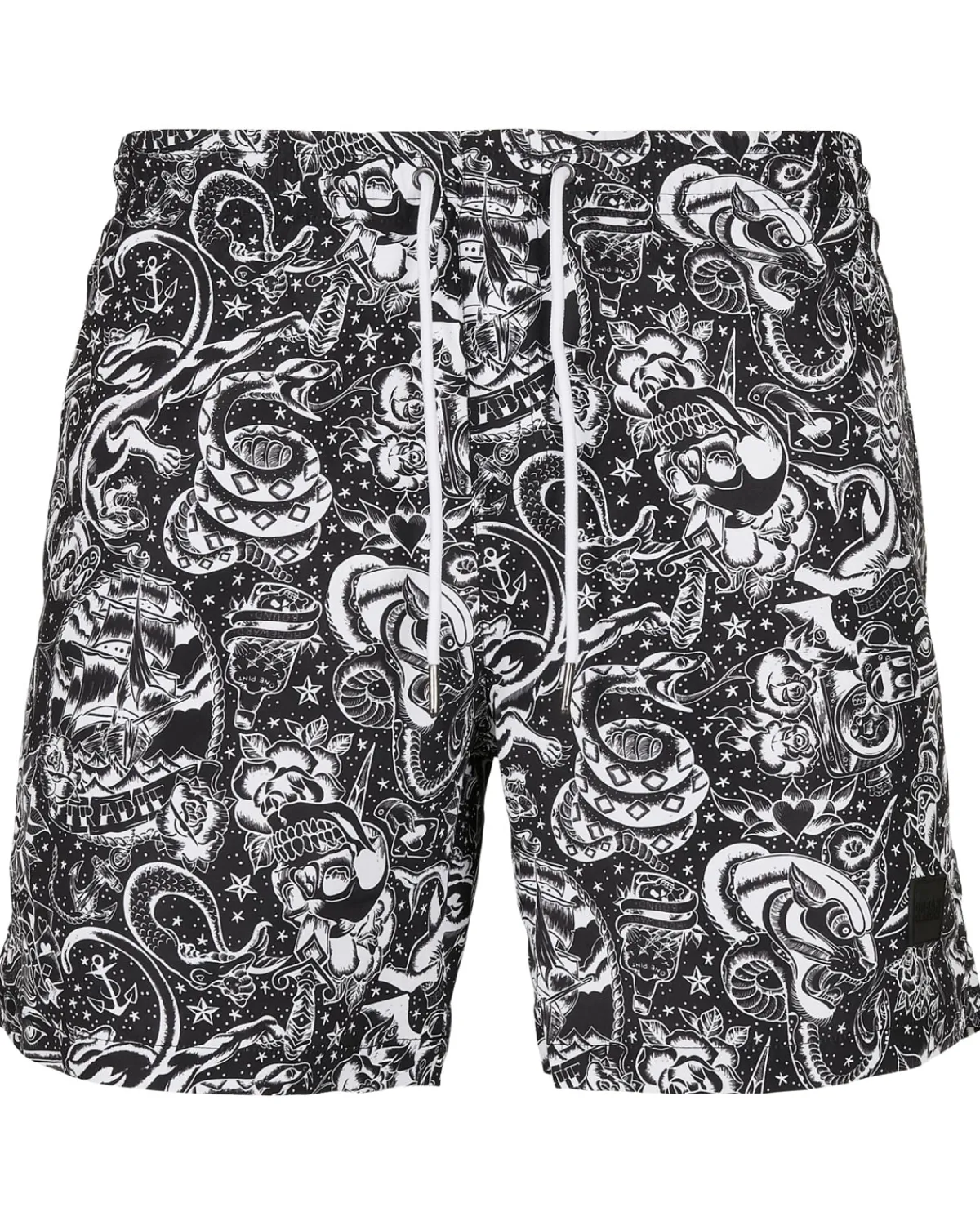 Urban Classics Pattern Tattoo uimashortsit - /Valkoinen Musta Online