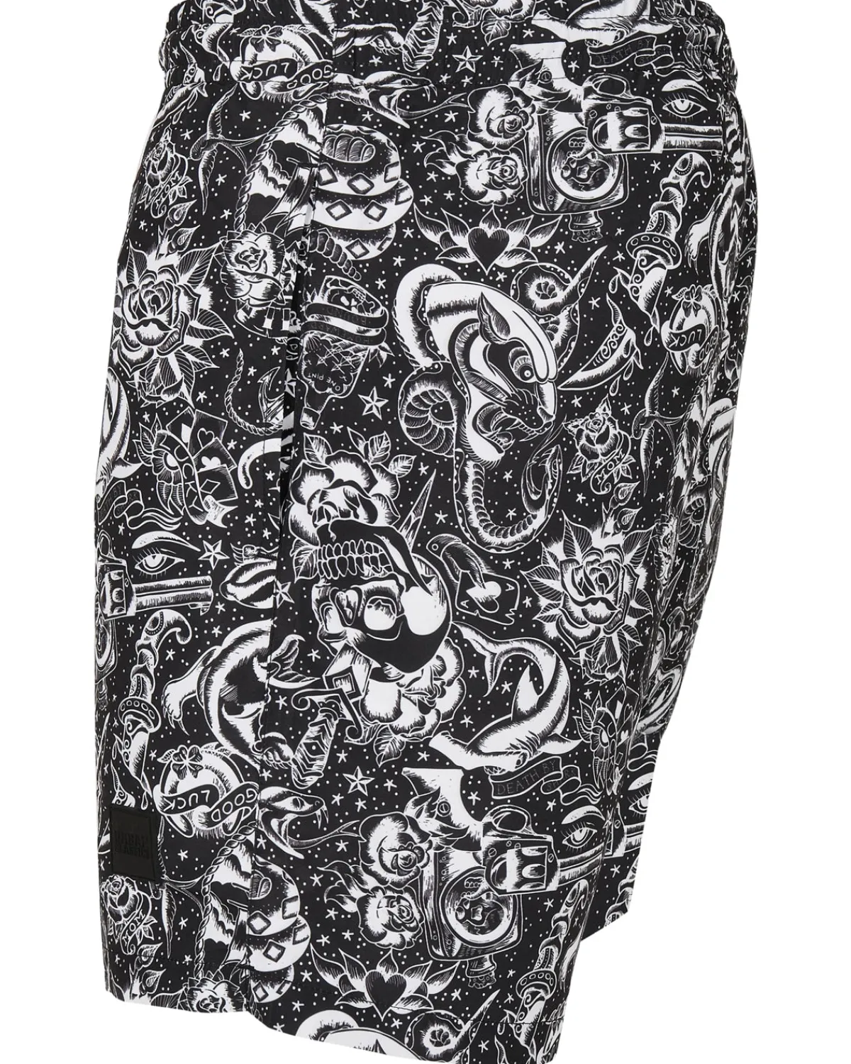 Urban Classics Pattern Tattoo uimashortsit - /Valkoinen Musta Online