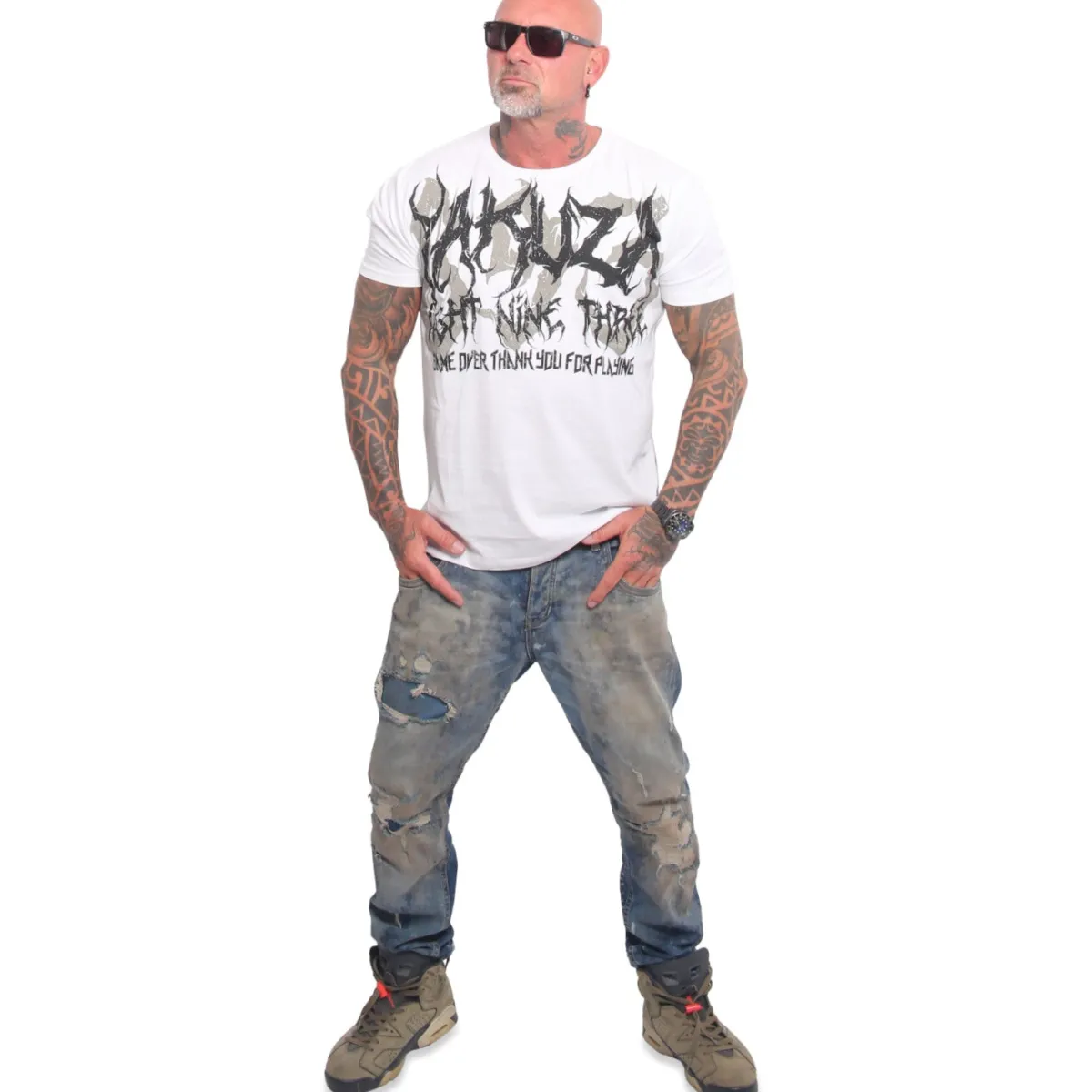 Yakuza Ink Pest t-paita - Valkoinen Clearance