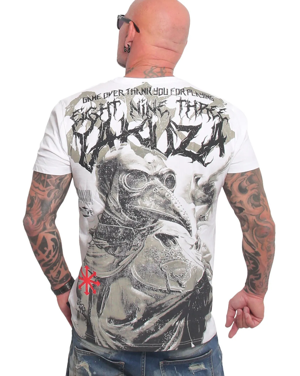 Yakuza Ink Pest t-paita - Valkoinen Clearance